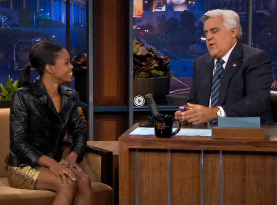 Gabby Douglas, Jay Leno, The Tonight Show Gabby Douglas, Jay Leno, The Tonight Show
